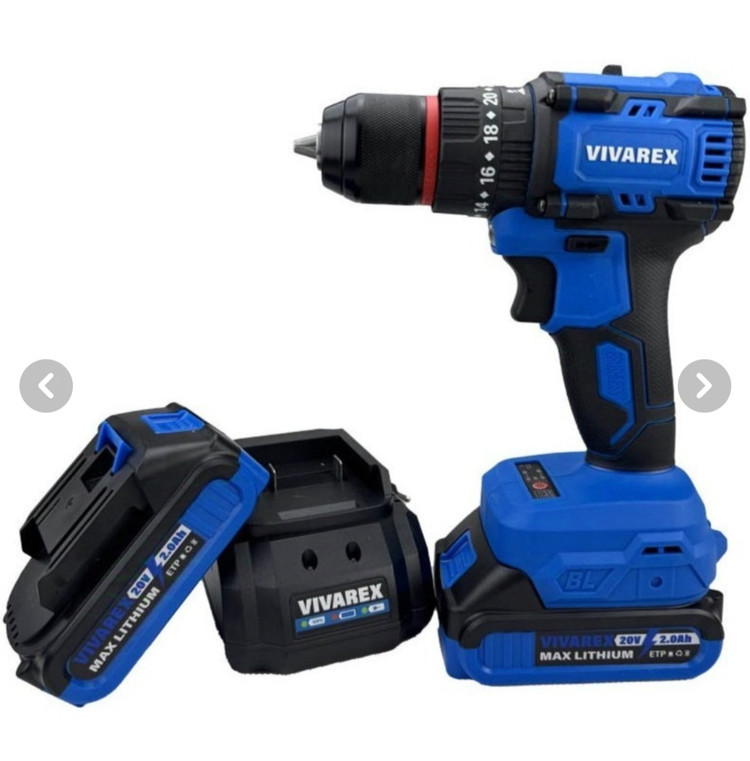 دریل شارژی 20 ولت چکشی براشلس ویوارکس VR2010-BLX